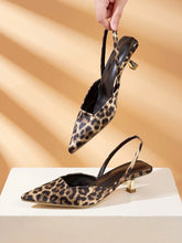 2024 Fashion Sexy Leopard Print Back Strap Niche Design Flats (Random Print)